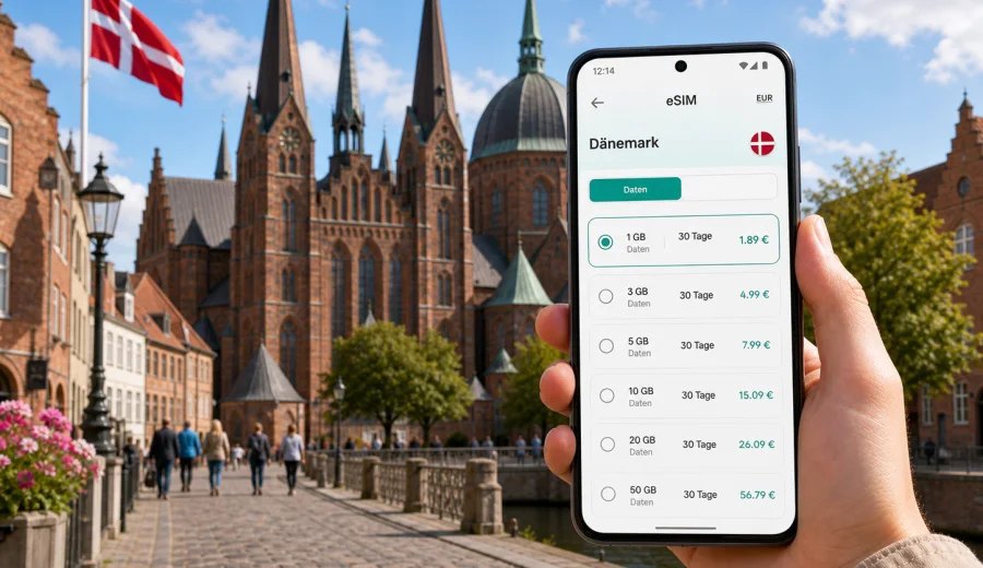 Roskilde eSIM: mobiles Internet für Dänemark