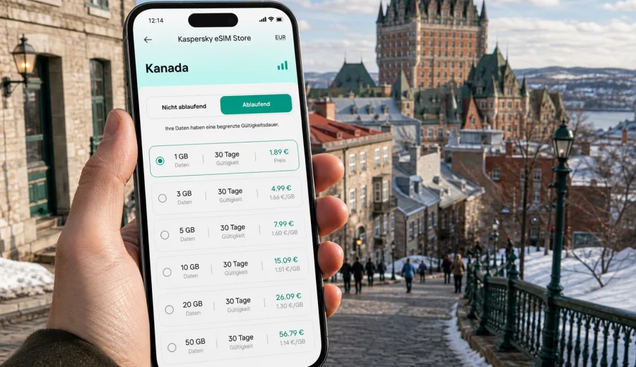 Quebec City eSIM: Internet für die Reise