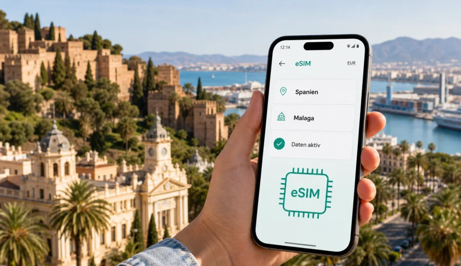Malaga eSIM: mobiles Internet für die Reise