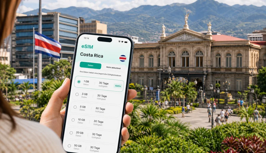 eSIM San Jose: mobiles Internet in Costa Rica
