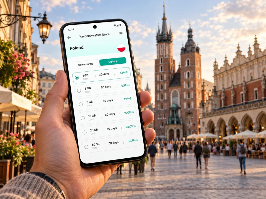 Krakow eSIM: Mobile Internet for Your City Trip