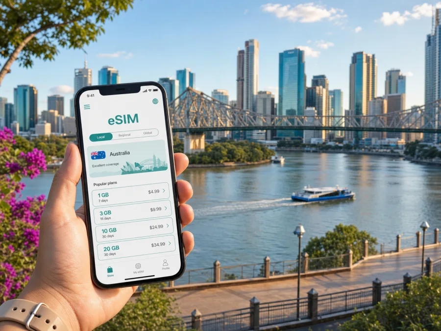 Brisbane eSIM: mobile internet for travel