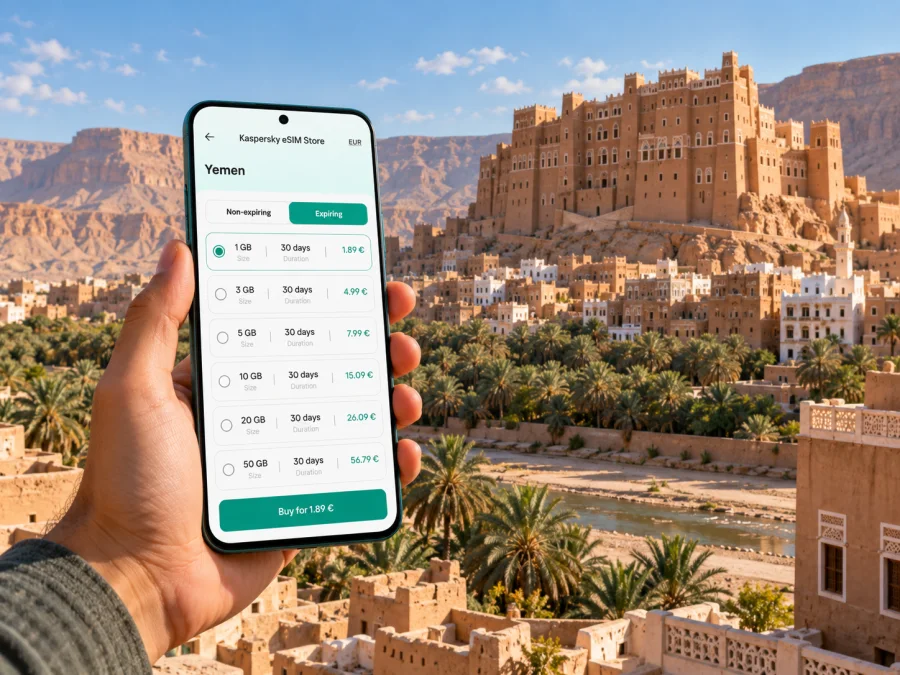 Seiyun eSIM: Mobile Internet in Yemen