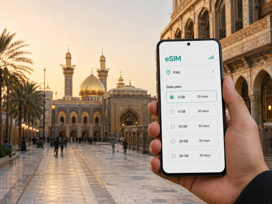 Karbala eSIM: Mobile Internet for Your Trip