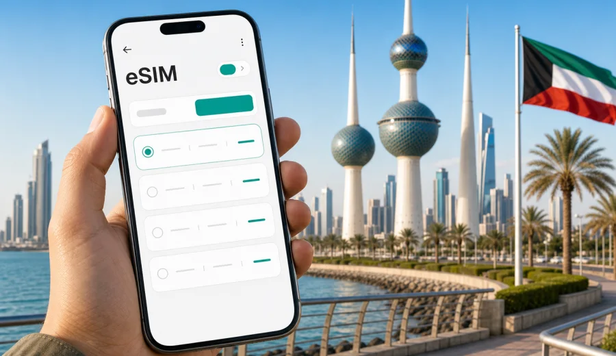 Kuwait eSIM: mobile internet for travel
