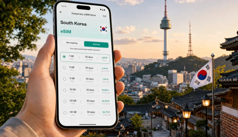 South Korea eSIM for mobile internet