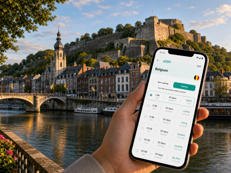 Namur eSIM Guide for Mobile Internet
