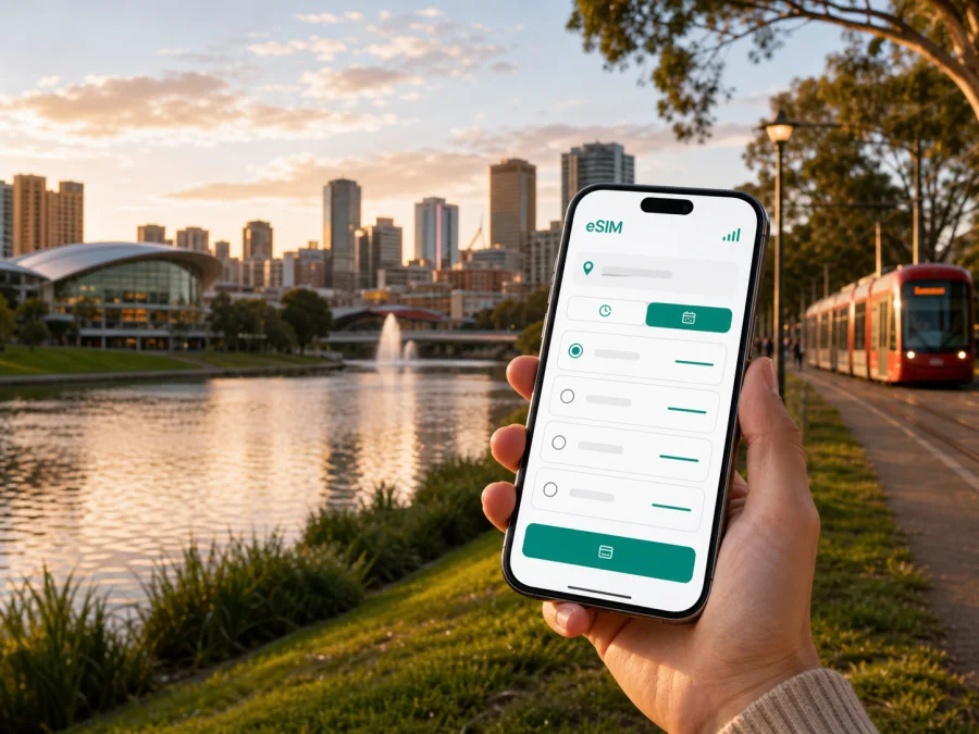 Adelaide eSIM: mobile internet travel guide