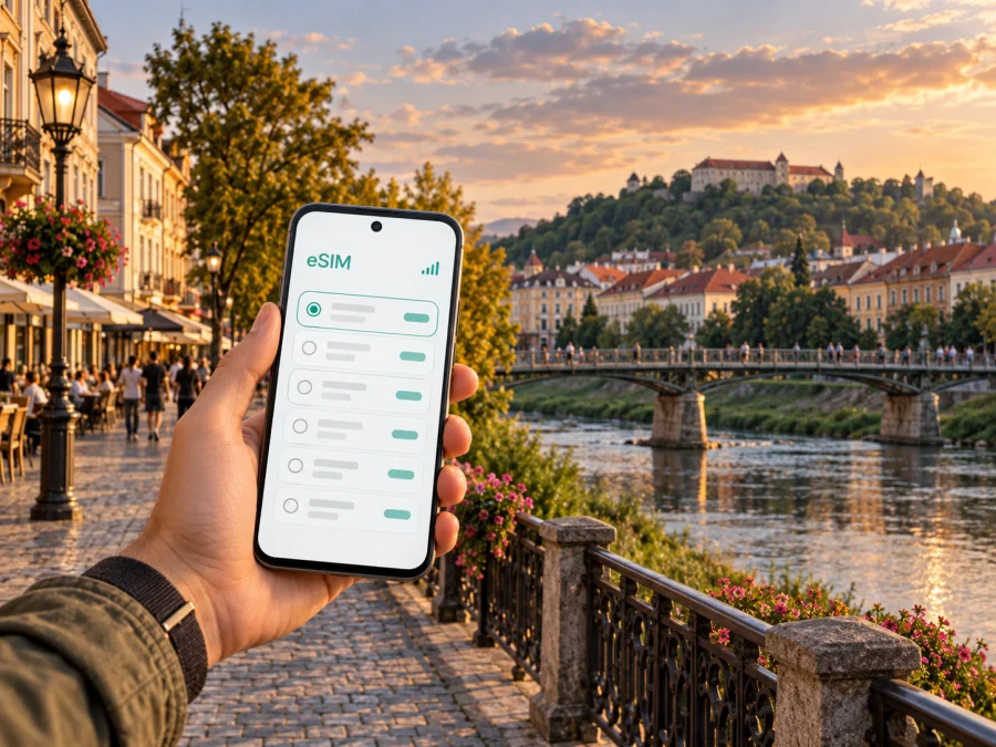 Uzhhorod eSIM: Mobile Internet for Your City Trip
