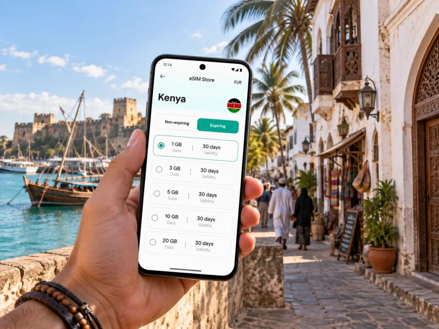 Mombasa eSIM: Mobile Data for Your City Trip