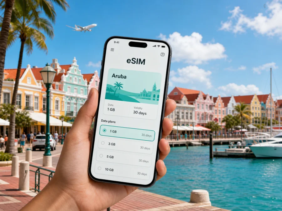 Oranjestad eSIM for Mobile Internet in Aruba