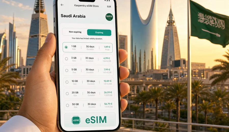 Saudi Arabia eSIM: mobile internet for travel