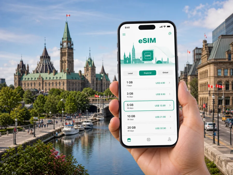 Ottawa eSIM: mobile internet for your trip