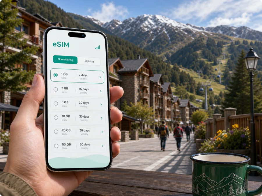 Arinsal eSIM for mobile internet in Andorra