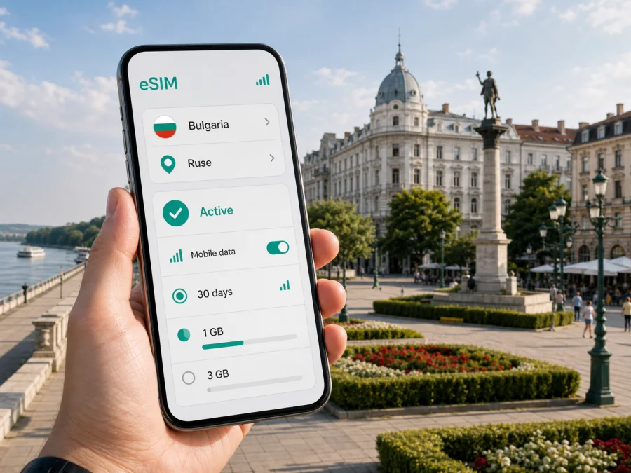 Ruse eSIM for Mobile Internet in Bulgaria