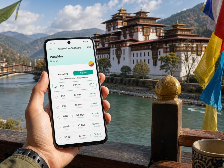 Punakha eSIM: mobile internet travel guide
