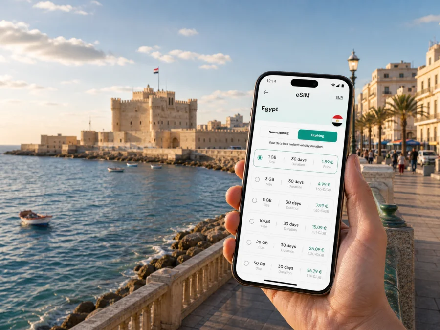 Alexandria eSIM: mobile internet in Egypt