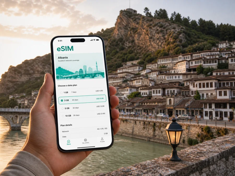 Berat eSIM: mobile internet in Albania