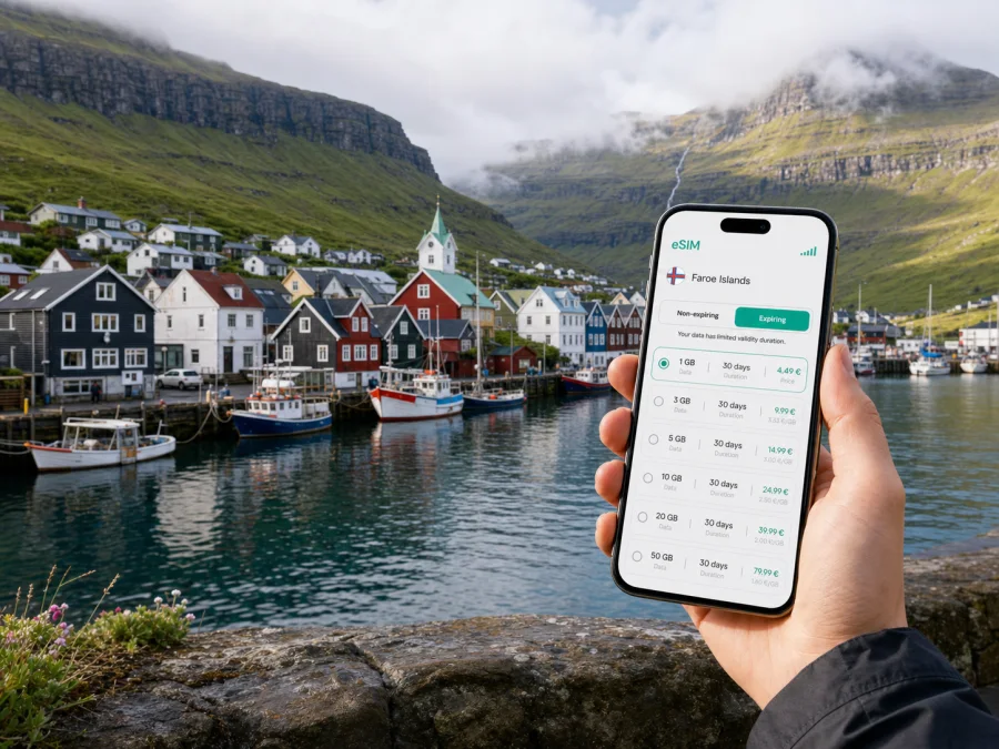 Fuglafjordur eSIM for mobile internet