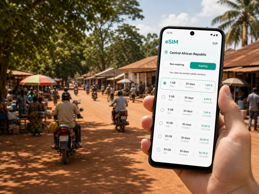 Berberati eSIM for mobile internet