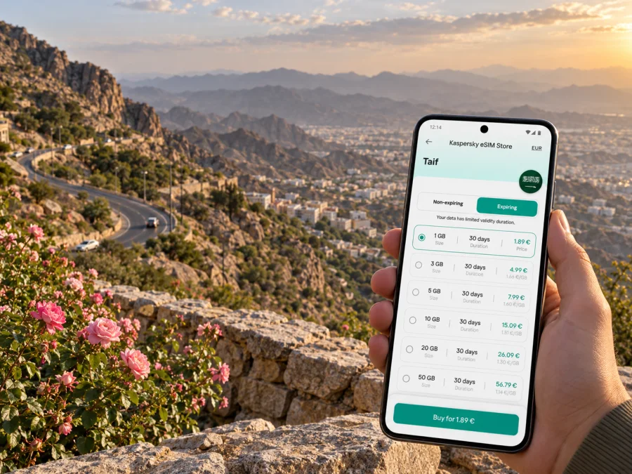 Taif eSIM: Mobile Data for Your Saudi Arabia Trip