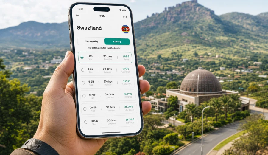 Swaziland eSIM for mobile internet