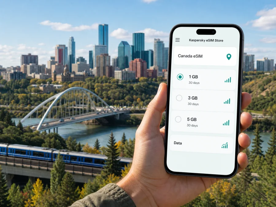 Edmonton eSIM for Mobile Internet