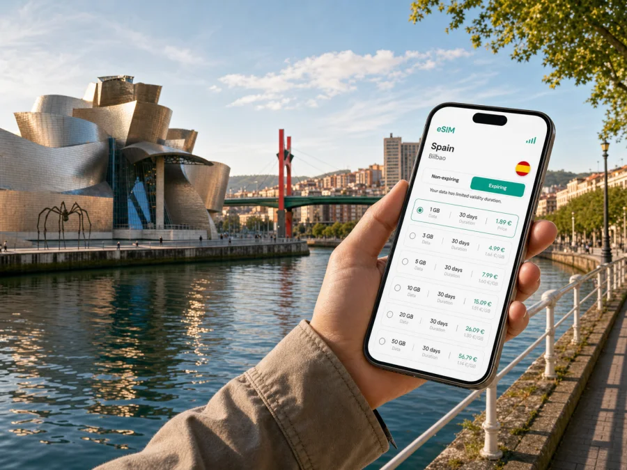 Bilbao eSIM: mobile internet for your trip