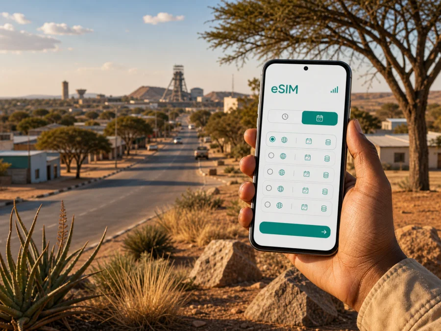 Jwaneng eSIM: Mobile Internet for Botswana Trips