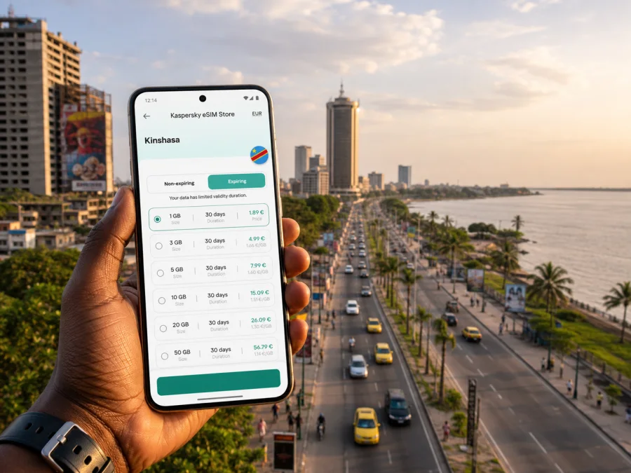 Kinshasa eSIM for mobile internet travel