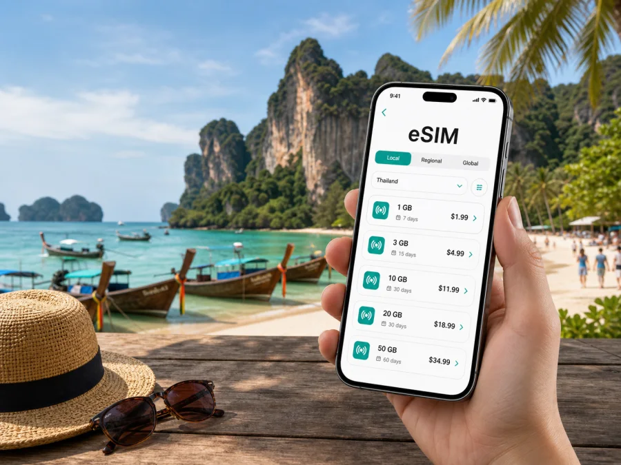 Krabi eSIM: mobile internet for your trip