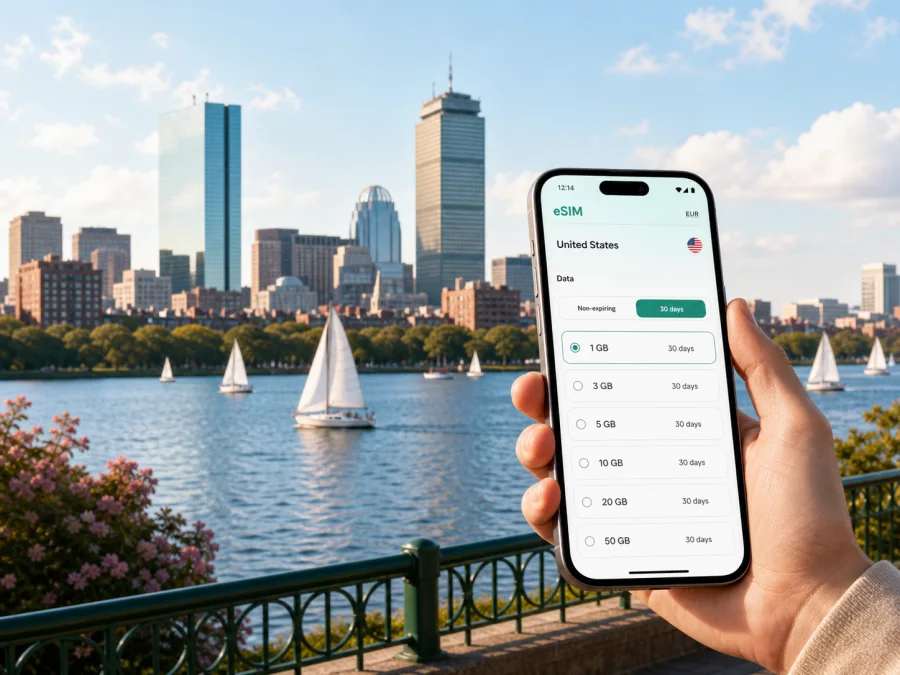 Boston eSIM: mobile internet for your trip