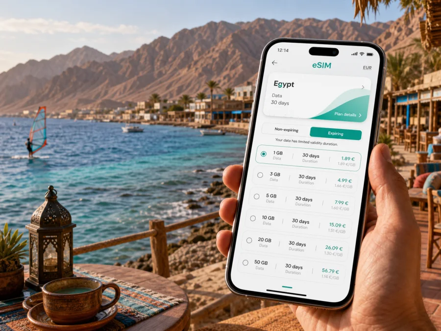 Dahab eSIM for Mobile Internet in Egypt
