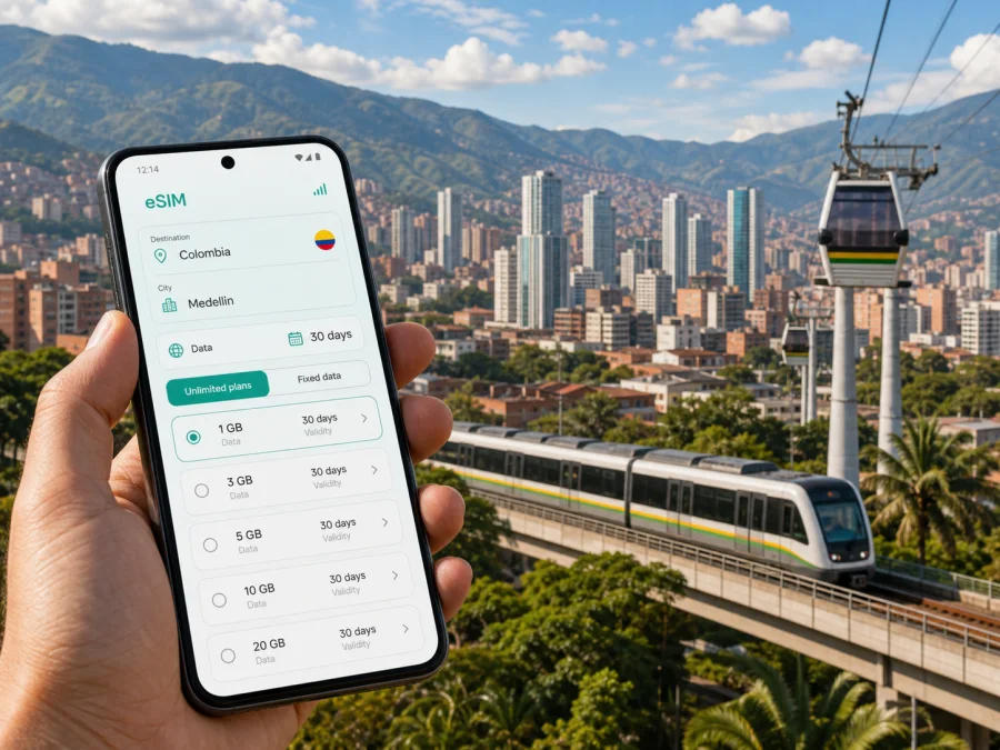 Medellin eSIM for Mobile Internet