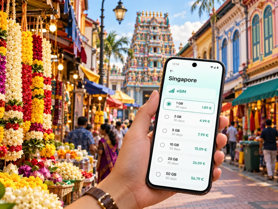 Little India eSIM: Mobile Internet in Singapore