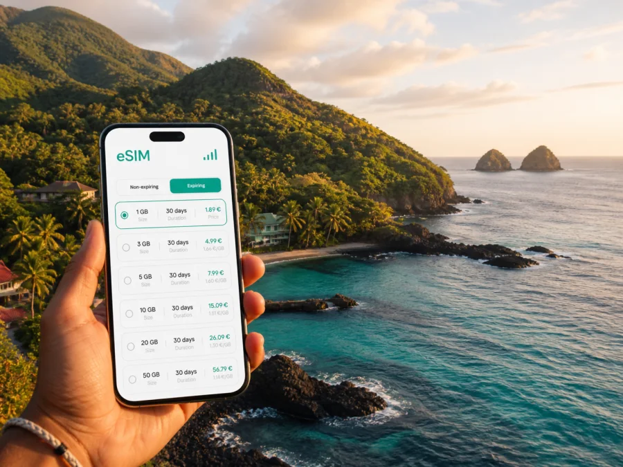 Bouillante eSIM: Stay Connected in Guadeloupe