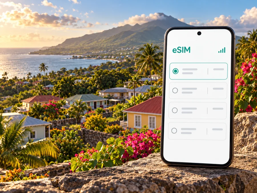 Gingerland eSIM: Mobile Internet in Saint Kitts and Nevis