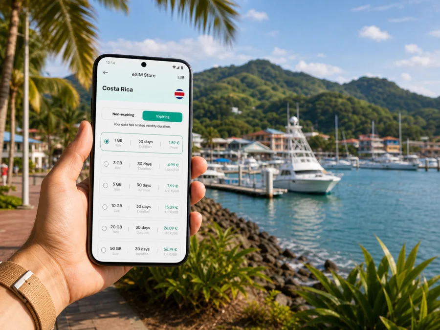 Quepos eSIM: Mobile Internet for Your Trip