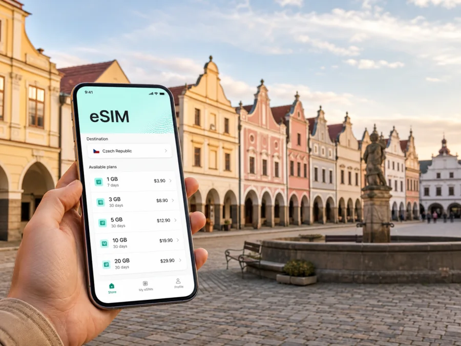 Telc eSIM: mobile internet for your city trip