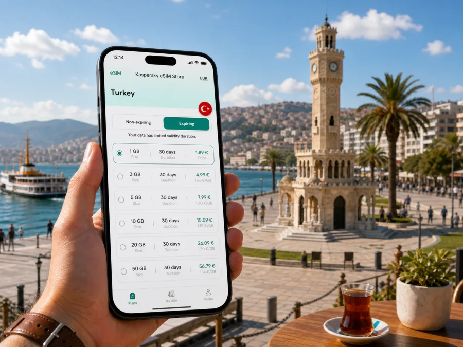 Izmir eSIM for mobile internet in Turkey