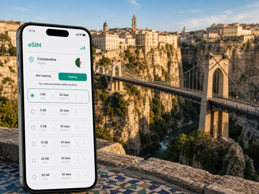 Constantine eSIM for mobile internet in Algeria