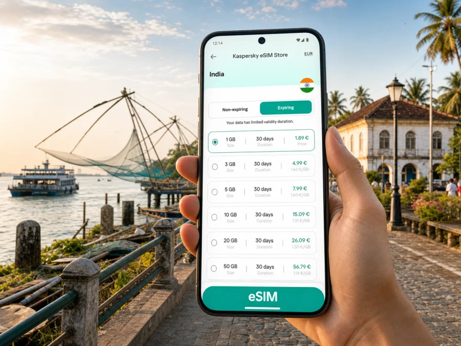 Kochi eSIM for mobile internet in India