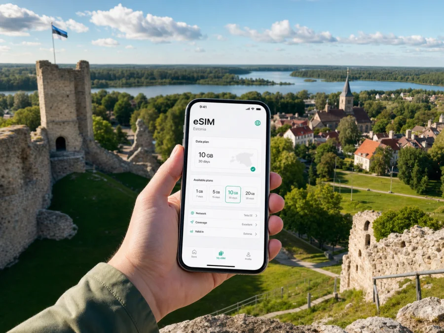 Viljandi eSIM: Mobile Internet for Estonia Trip