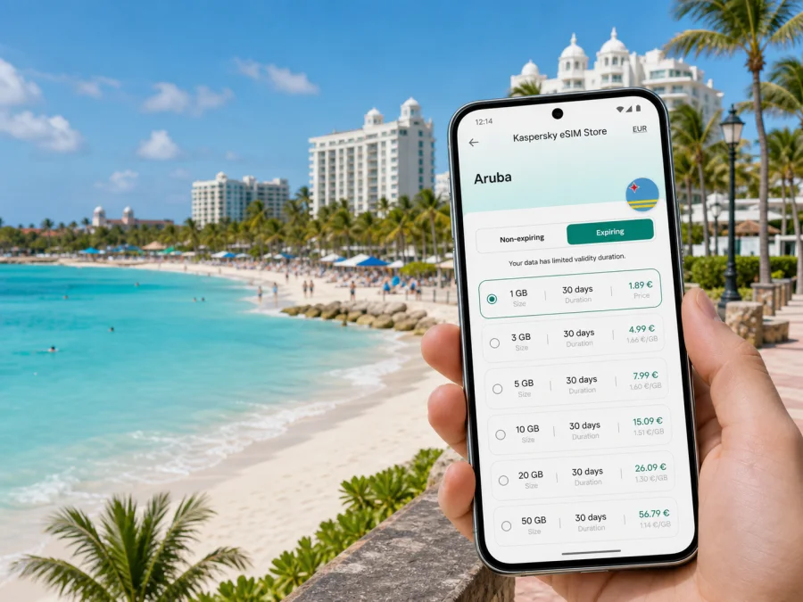 Palm Beach eSIM for Aruba Travel
