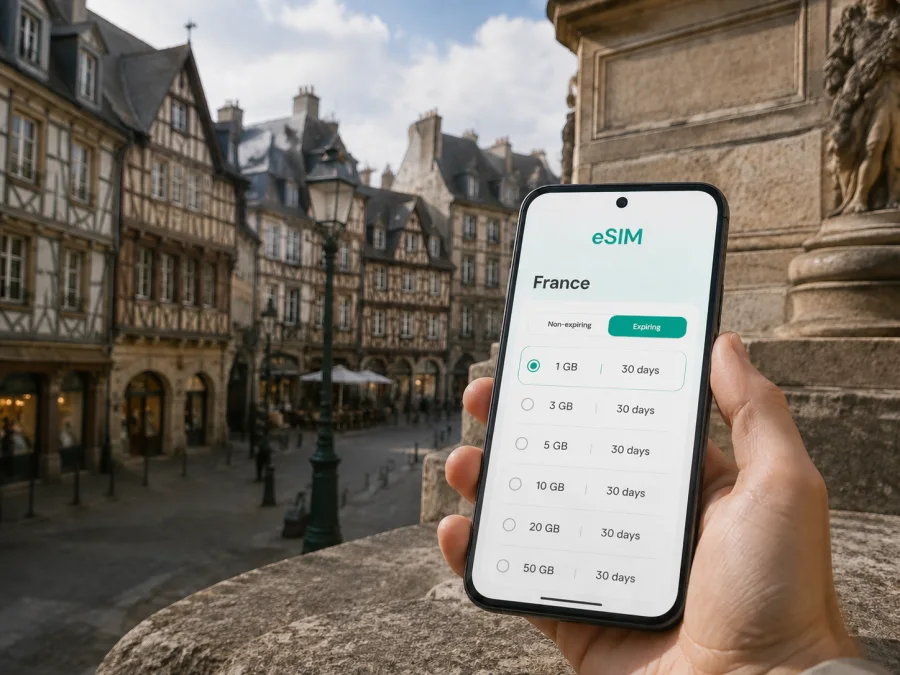 Rennes eSIM: Mobile Internet for Your Trip