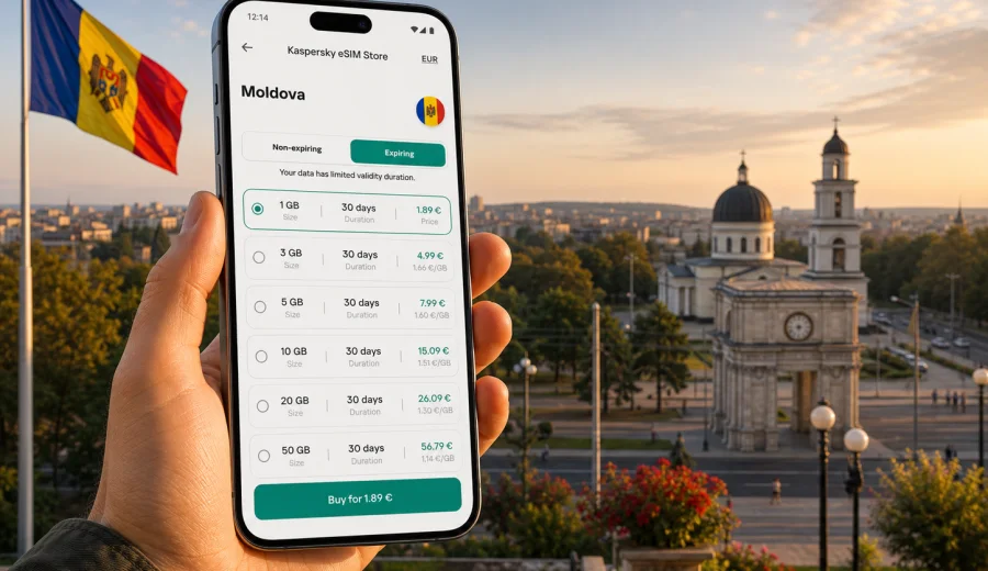 eSIM Moldova: mobile internet for travel