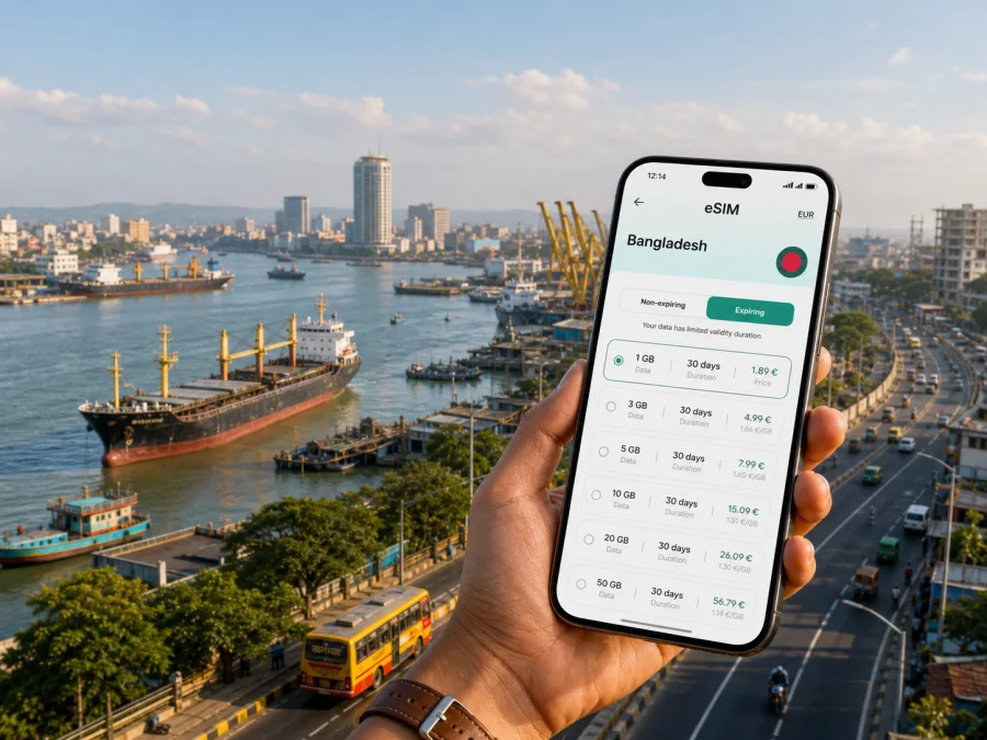 Chittagong eSIM for mobile internet