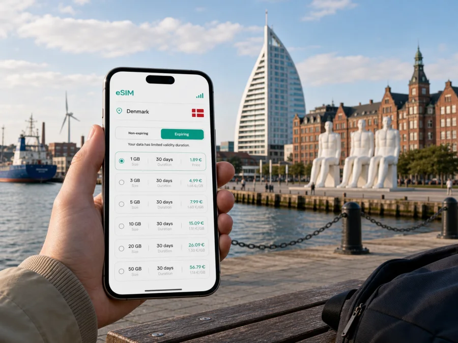 Esbjerg eSIM: Mobile Internet in Denmark