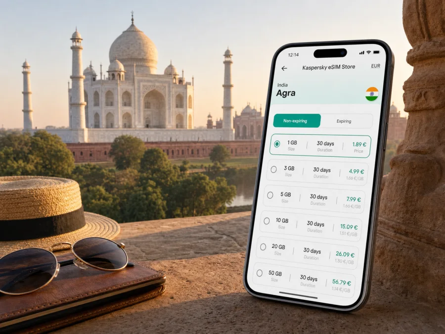 Agra eSIM: mobile internet for India travel