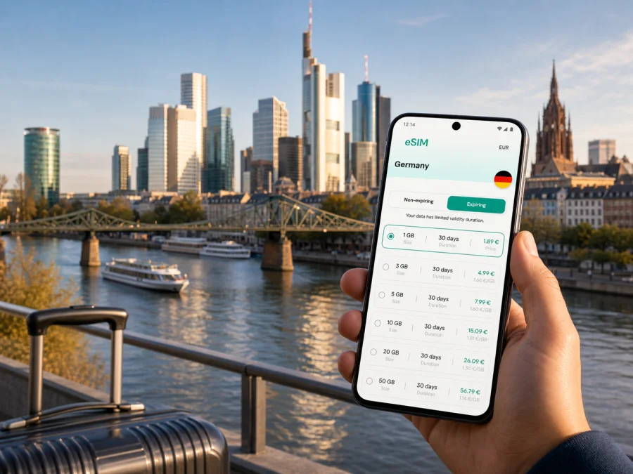 Frankfurt eSIM for mobile internet
